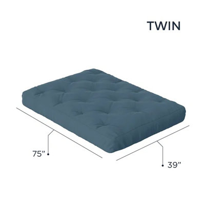 Matelas en mousse pour canapé-lit futon de 10 pouces (25 cm) - Fabriqué aux États-Unis, couleur moutarde, sans cadre