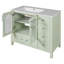 Meuble-lavabo vert 36 po avec lavabo en céramique