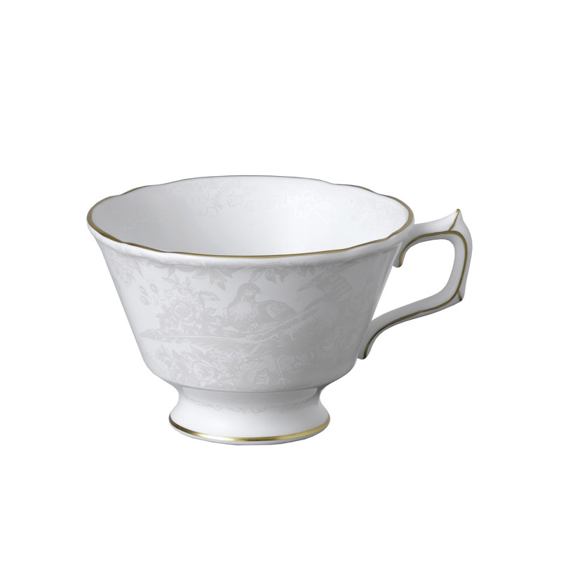Aves Bone China Teacup, Pearl
