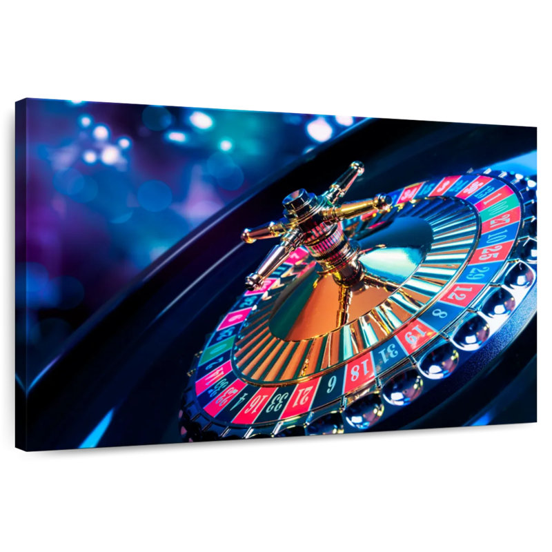 Senne Casino Roulette Wheel, 26" H x 39" W