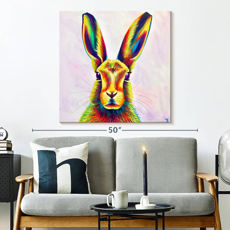 Crowle Rainbow Hare, 33" H x 33" W