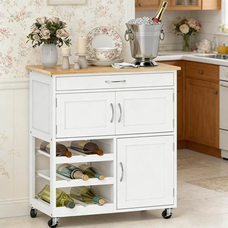 Chariot de cuisine, îlot de cuisine mobile, îlot de cuisine avec rangement