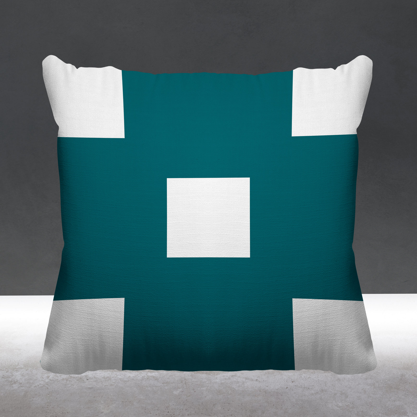 Luella Geometric Indoor/Outdoor Throw Pillow, 16W" x 16H", Green