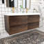 Meuble-lavabo mural double avec plateau en marbre de culture 48 po Viarra-97926302