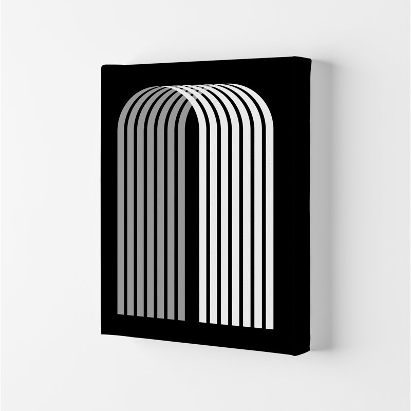 Modern Black And White Geometric Original - Print, No Frame, 42cm H x 29.7cm W x 4cm D