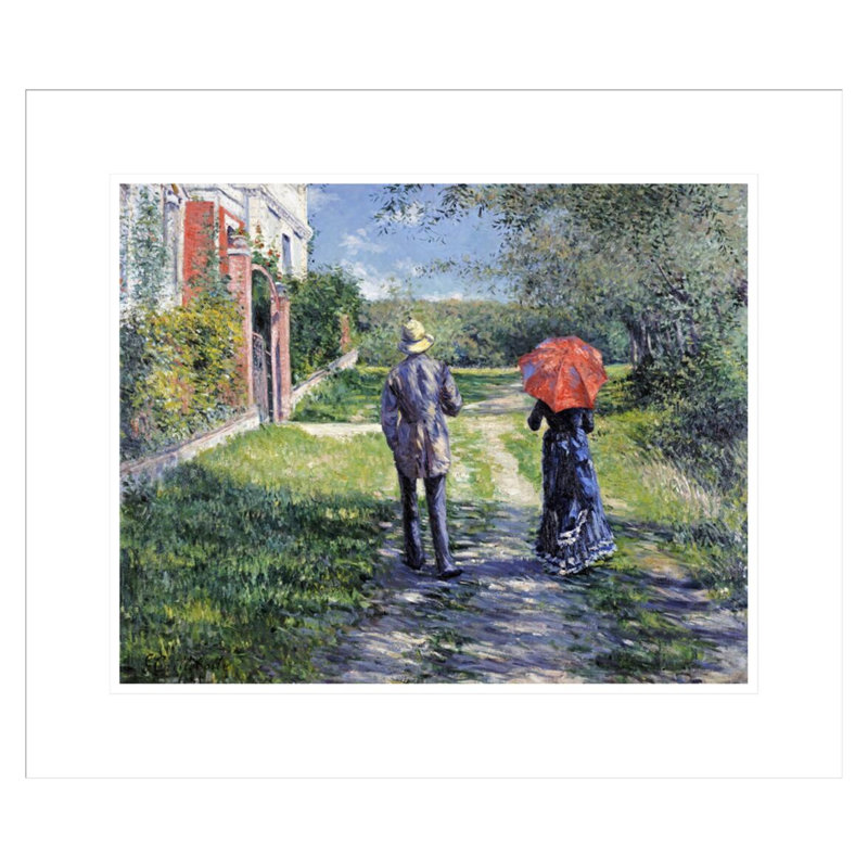 «The Path Uphill» par Gustave Caillebotte - Estampe numérique encadrée, H 17,75 po x l 20,84 po
