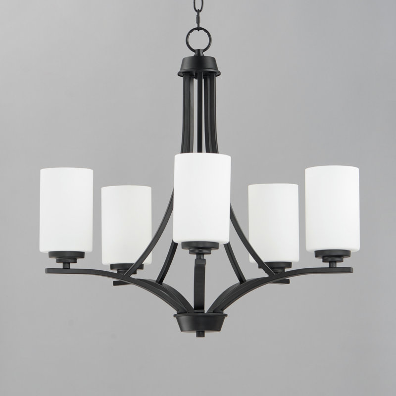 Lustre à 5 lumières Deven, Noir