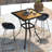 Jaisean Square Metal Outdoor Dining Table , 28'' in. W 28'' in. D,wood