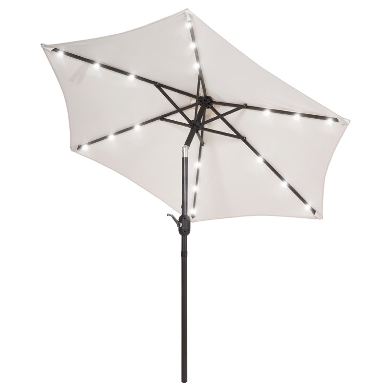 Parasol de marché lumineux 7,5 pi Asylbek, Beige