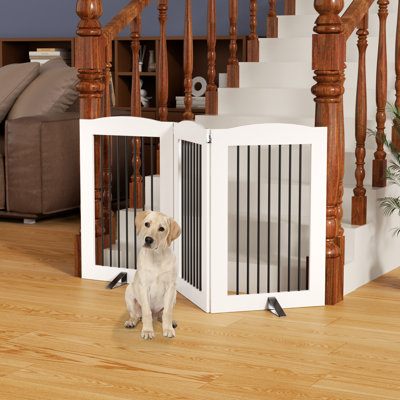Barrières autoportantes pour chien, clôture pliable pour chien pour l'intérieur des escaliers, portes