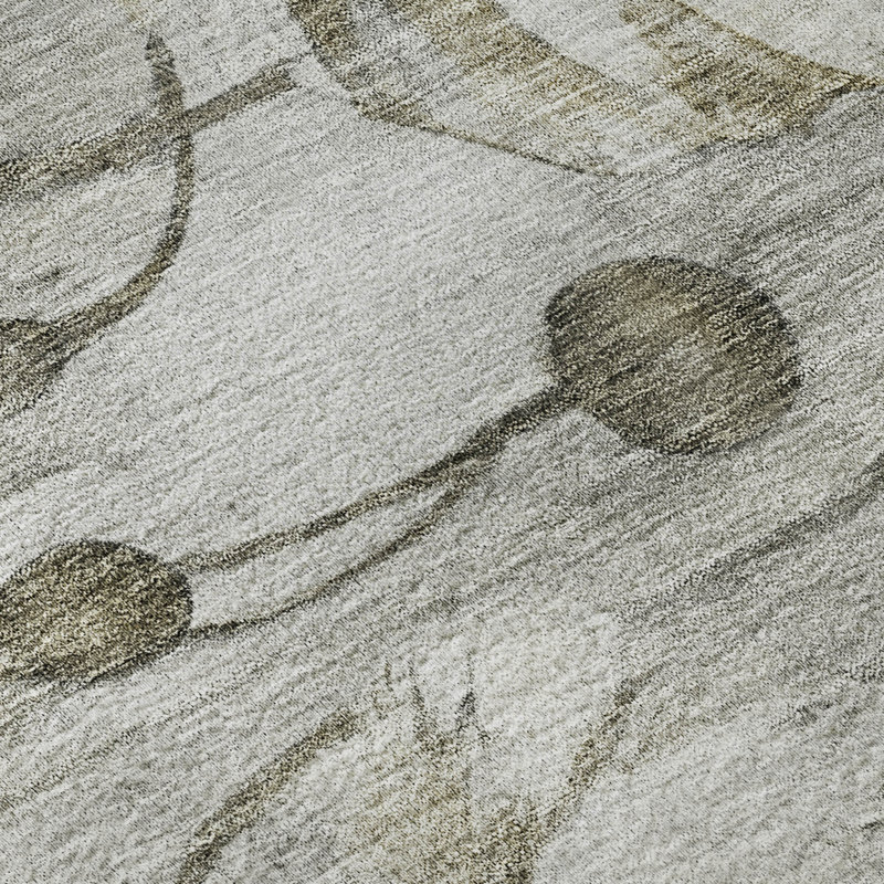 Premium Machine Washable Prisco Taupe Rug, Rectangle 2'6" x 3'10"