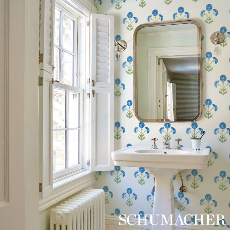 Saranda Flower Wallpaper, Royal