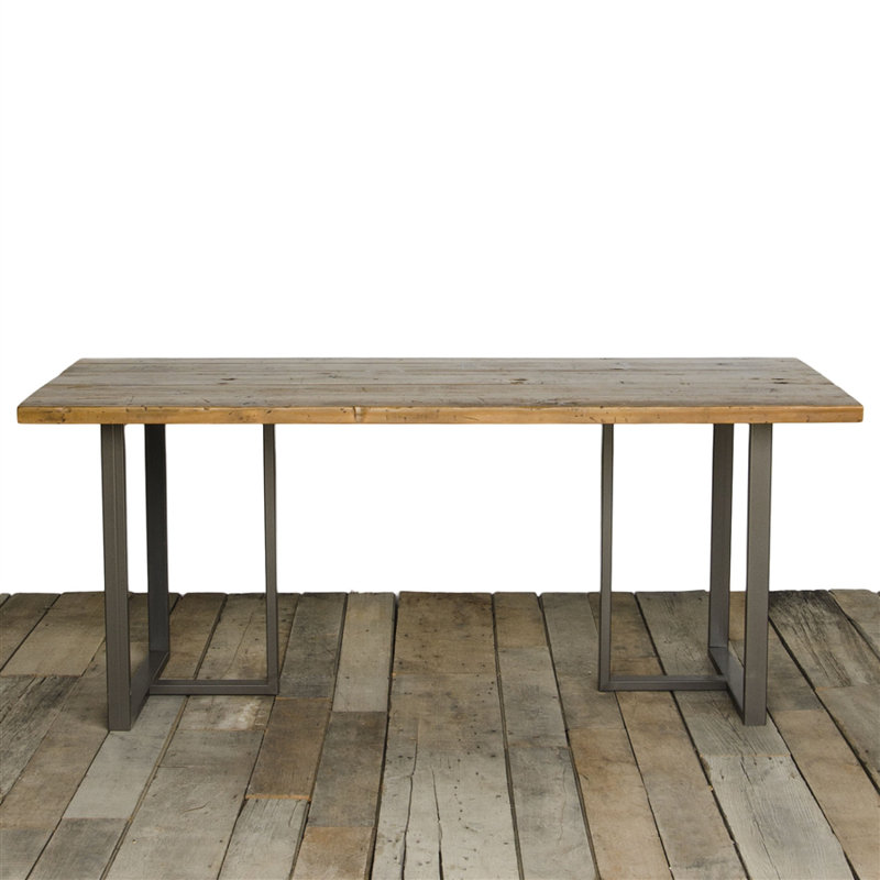 Table de salle à manger en bois massif Uptown, H 30 po x L 72 po x l 36 po, Transparent