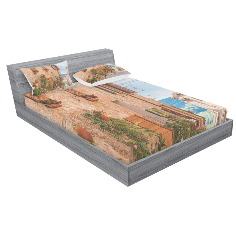 Microfiber Sheet Set, Queen Sheet Set with Fitted Sheet