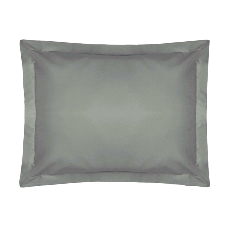 Belledorm Plain Dye 200 TC Egyptian-Quality Cotton 100% Cotton Oxford pillowcase, Slate