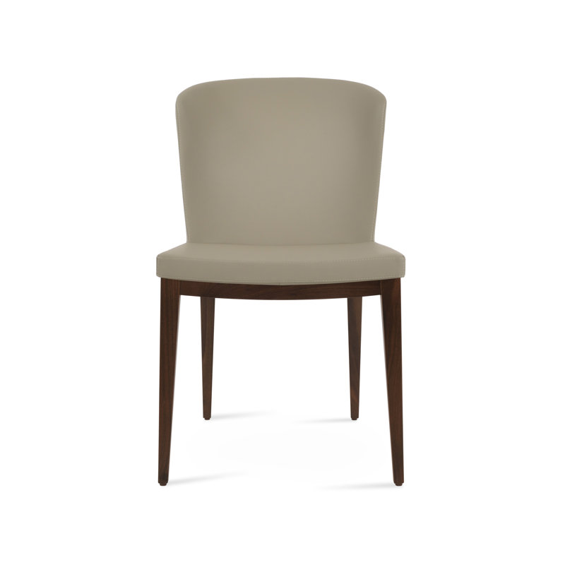 Chaise d'appoint Capri, Similicuir os, Hêtre et noyer