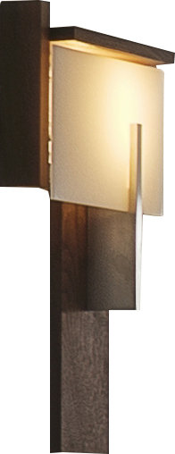 Oris LED Flush Mounted Sconce, Dark Stained Walnut, Brushed Aluminum/Dark Stained Walnut, 2700K