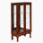 Kleinschmidt Curio Cabinet Lighted Curio Display Cabinet with Adjustable Shelves, Tempered Glass Doors and Mirrored Back Panel-1504580712