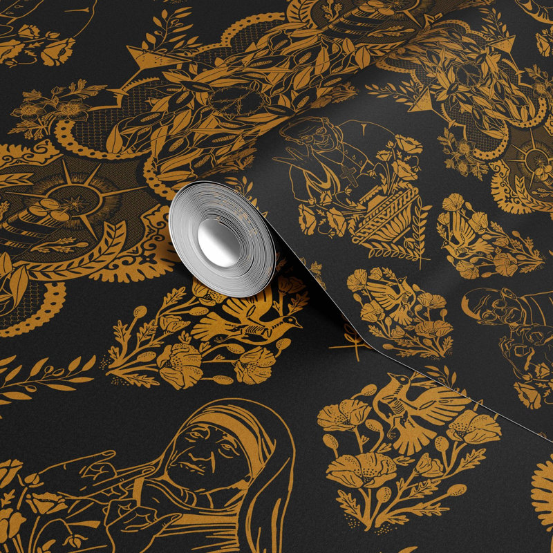 Real Ones Wallpaper, Black/Gold/Yellow