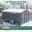 8x12 FT Metal Sloped Roof Shed - Grey Large Outdoor Storage with Aluminum Frame