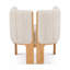 Ensemble de 2 chaises de salle à manger de style moderne avec structure en bois d'hévéa naturel et tissu, capacité de 225 lb, pour la salle à manger et l'espace de vie-483734594