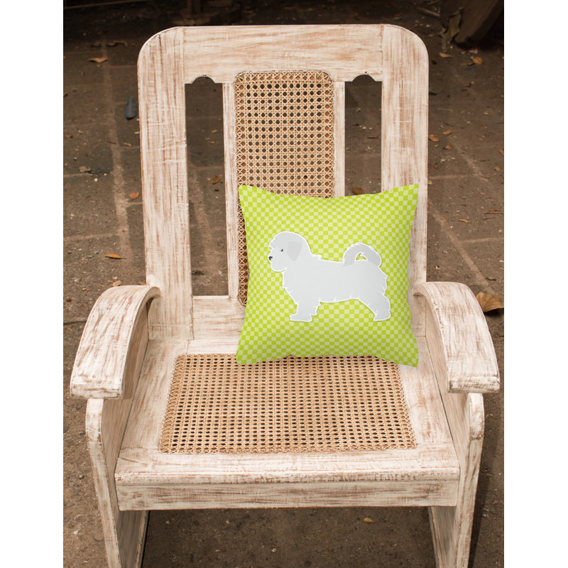 Coussin décoratif intérieur/extérieur maltais, H 18 po x l 18 po x P 3 po, Vert