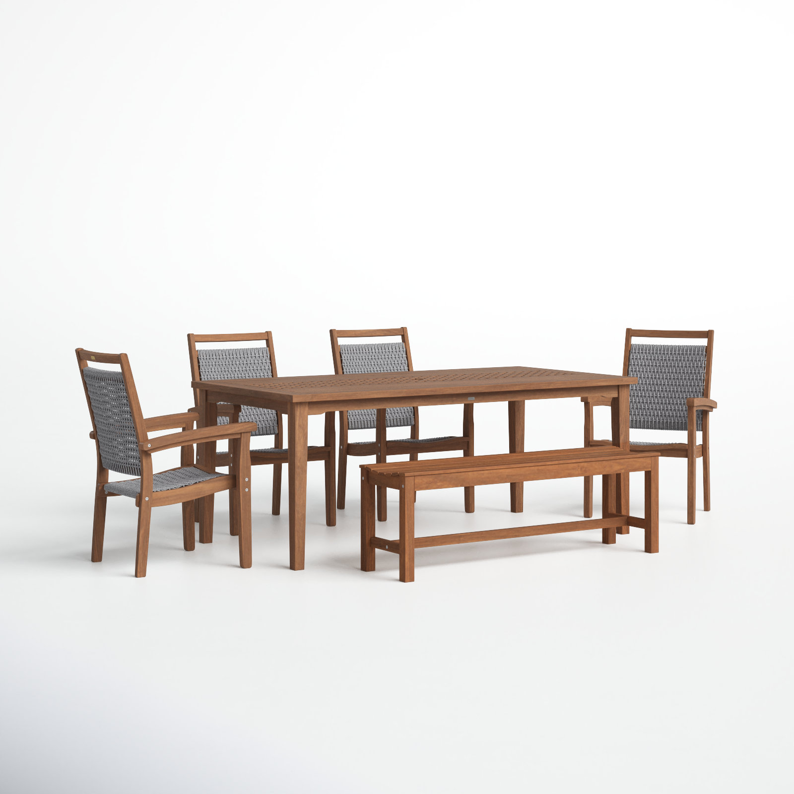 Fleur 76" Eucalyptus Patio Dining Set