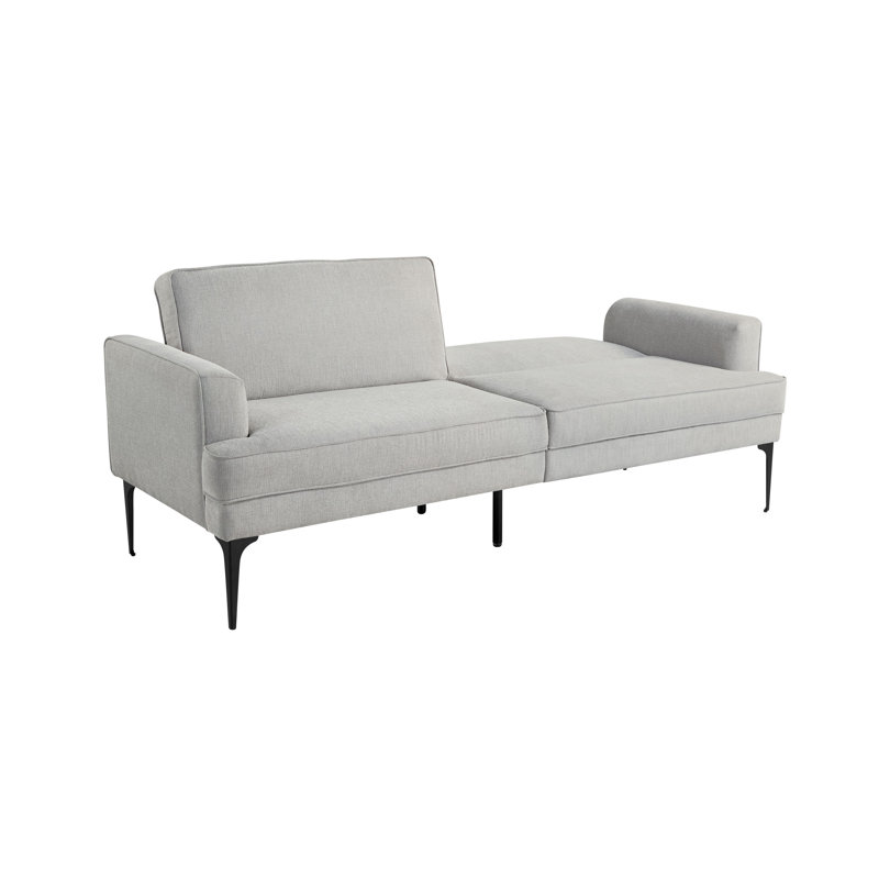 Serta Paulsen Split Back 83.1" Convertible Sofa, Metal Leg, Easy Assembly, Gray
