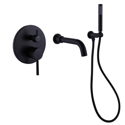 Wall Mounted Bathtub Faucet with Hand Shower