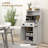 Microwave Cabinet With Storage Drawer, Double Door Cabinet And Adjustable Shelf, Buffet With Hutch And Cable Hole, Storage Cabinet For Kitchen, Dining Room, Living Room, White
