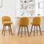 Ensemble de 3 tabourets de comptoir pivotants 26 po avec structure en bois massif et dossier moyen-1043452203-1047842985