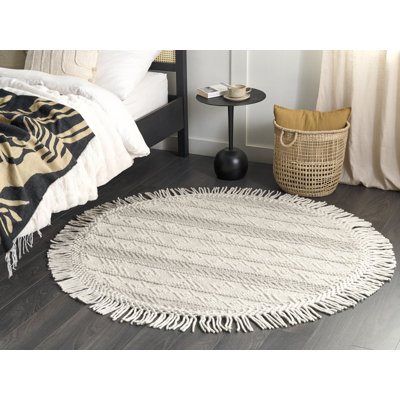 Round Owasa Geometric Hand Woven 140cm X 140cm Area Rug