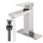 Robinet de salle de bain à un trou, robinet à poignée simple en acier inoxydable pour lavabo de salle de bain avec plaque de pont et ensemble de drain-126707720