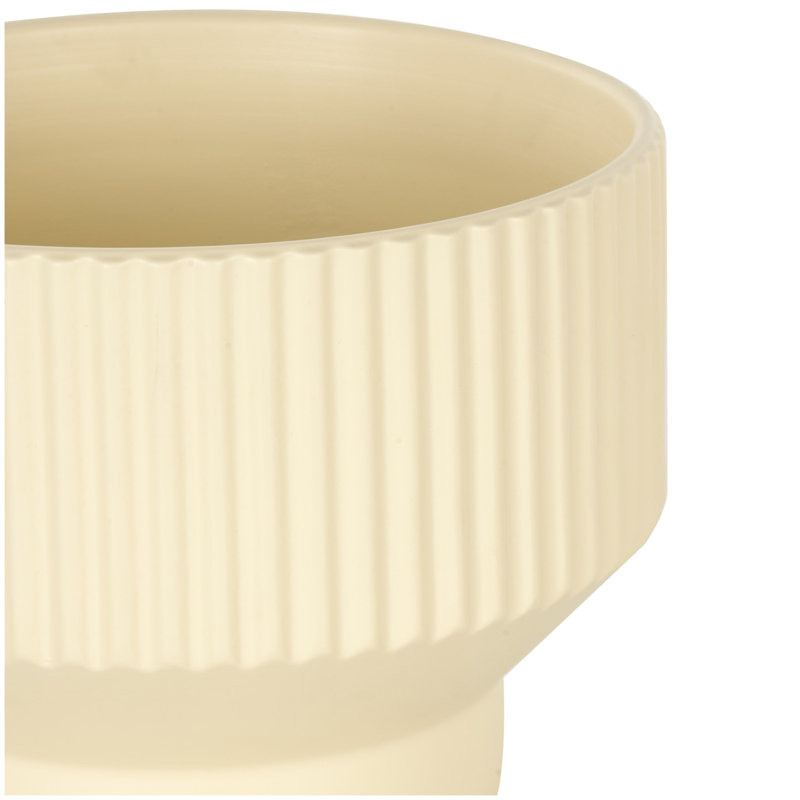 Cream Ceramic Round Planter Set of 3