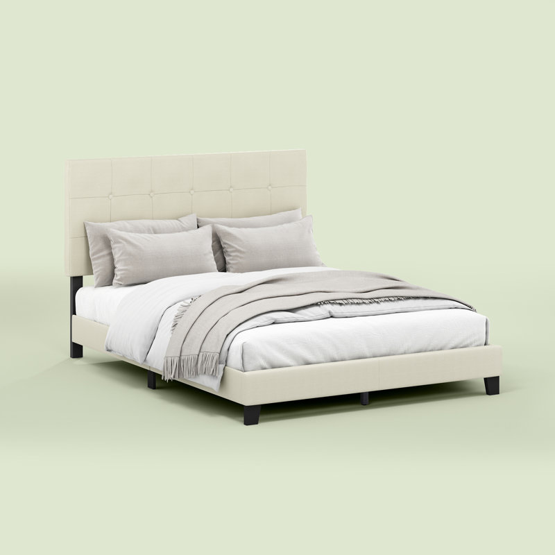 Magin Upholstered Platform Bed, Queen, Linen