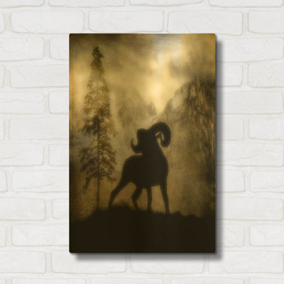 «Mystic Big Horn» par Lightbox Journal, métal doré, 16 po x 24 po