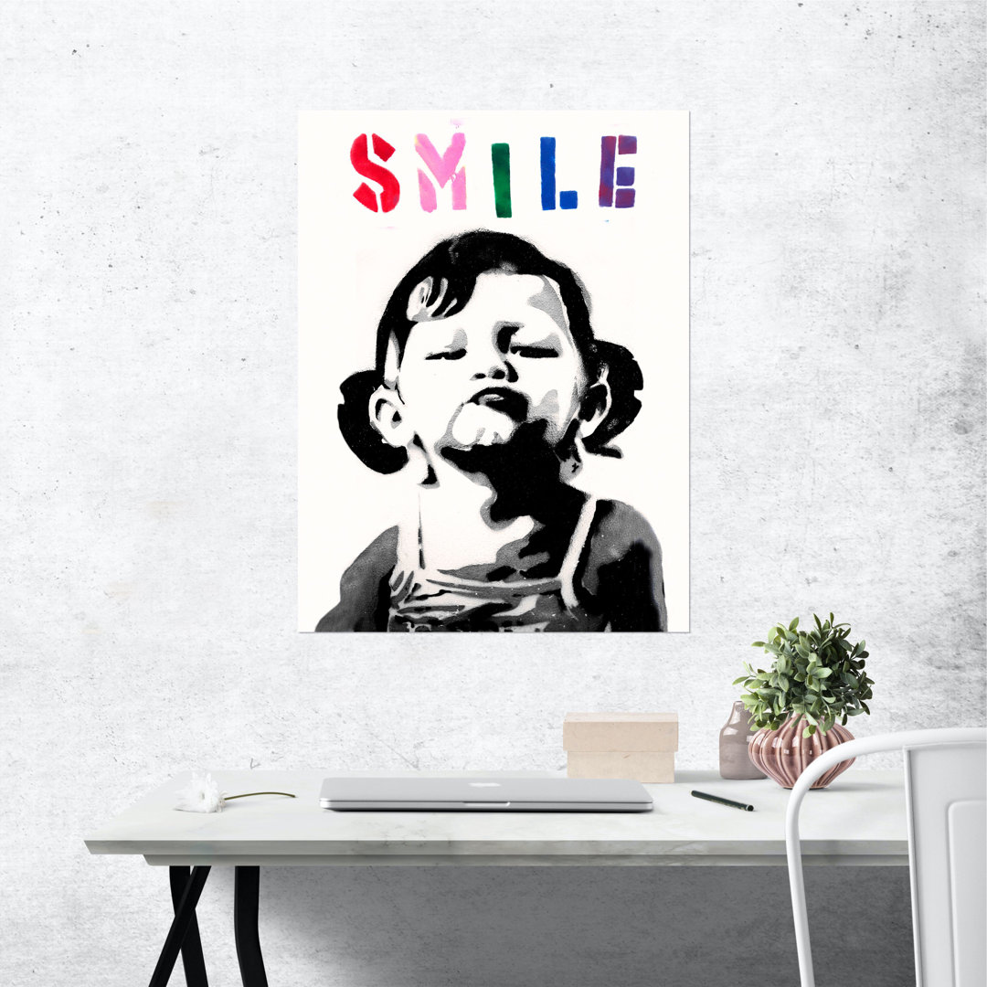 Poster Smile, Borough Of Hounslow Graffiti von Anonym (Banksy zugeschrieben)