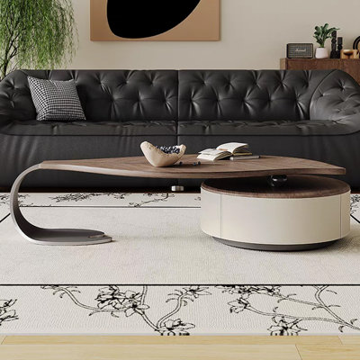 Light luxury solid wood special shape coffee table