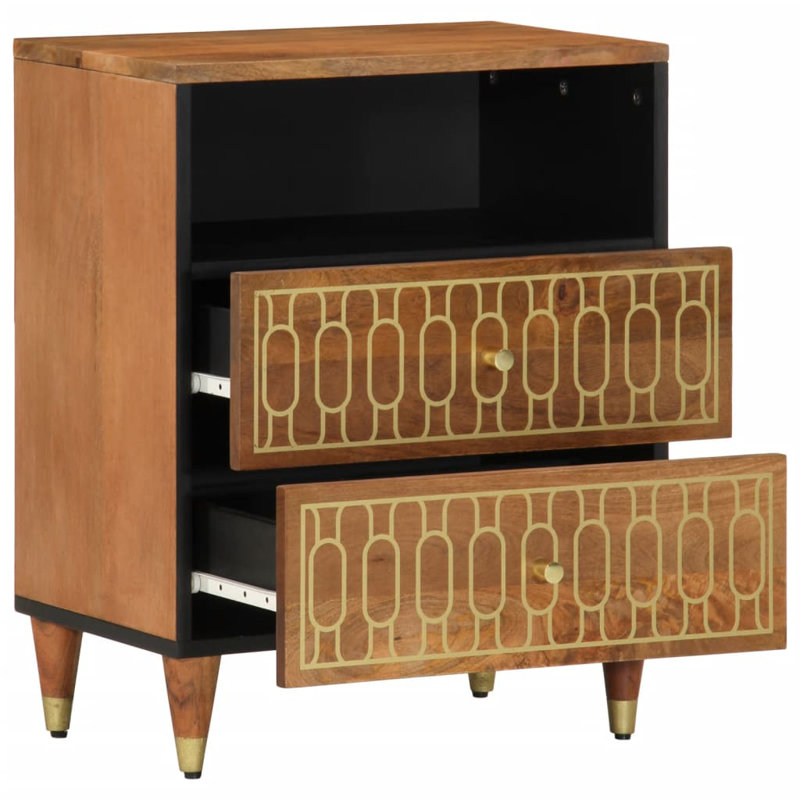 Abdulaleem 50 cm W Bedside Table, Brown