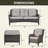 5 - Person Patio Conversation Set with Cushions-1347614600-1347614602