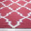 Tapis rouge / ivoire en laine / coton tissé à la main Stahl-272585655