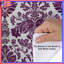 Housses de couette mauves à motif damassé-130698045