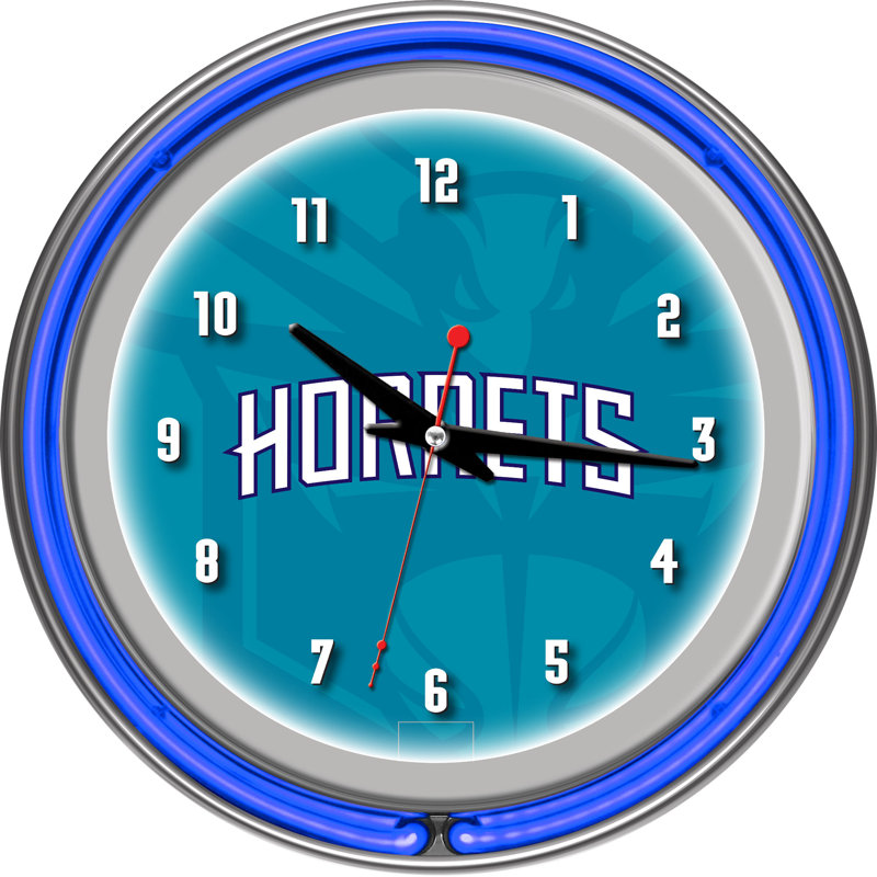 Horloge murale 14,5 po NBA, Hornets de Charlotte