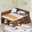 Lit de jour double avec tiroirs et tablettes, lit de jour-1112492426