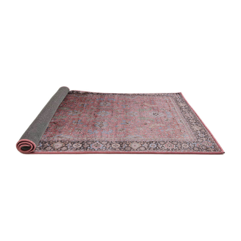 Tapis brun à motif oriental, Carré 3 pi