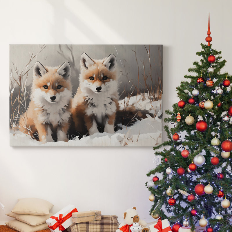 Art des Fêtes de Noël - Toile tendue avec châssis - Série 3-XV, H 18 po x l 27 po