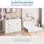 Grand lit escamotable avec station de charge, blanc