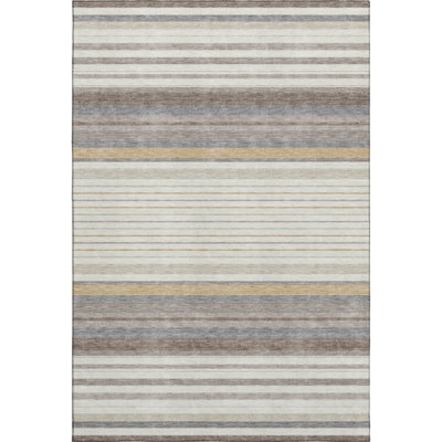 Premium Machine Washable Mayfield AMF2330 Stripes Rug