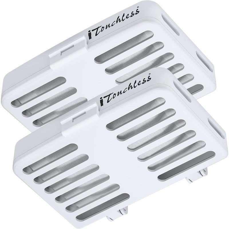 Ensemble de désodorisant Itouchless Absorbx avec désodorisant remplaçable, filtres à charbon actif désodorisants Stick On élimine les odeurs dans la poubelle, seau à couches, réfrigérateur, placard, chaussures, casier (paquet de 2)