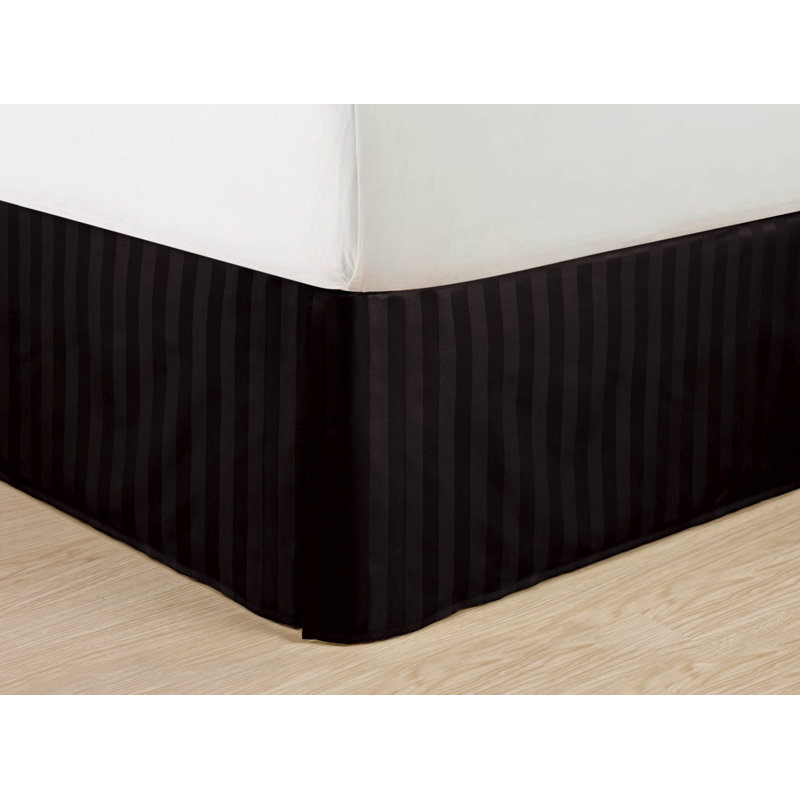Simple Elegance Tailored Bed Skirt, Black, Full